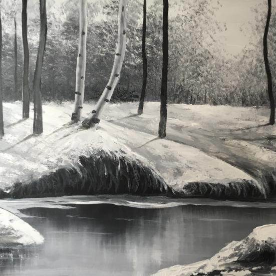 Maleri af Lone Edith Jørgensen.