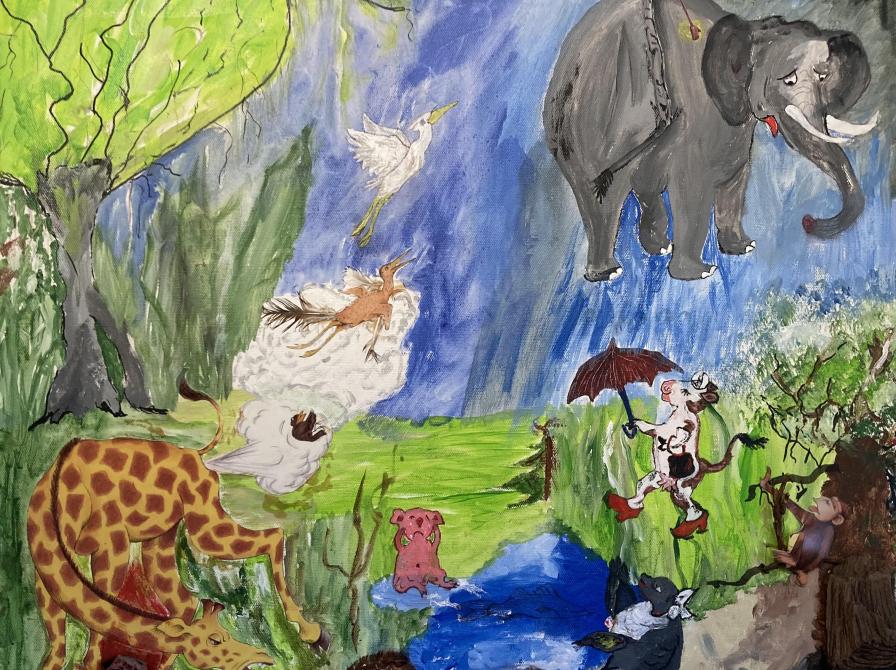 Maleri af Birgith S. Ibsen.